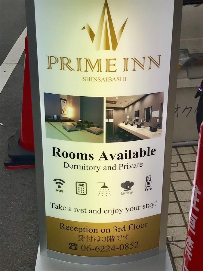 Prime Inn Shinsaibashi Osaka Eksteriør billede